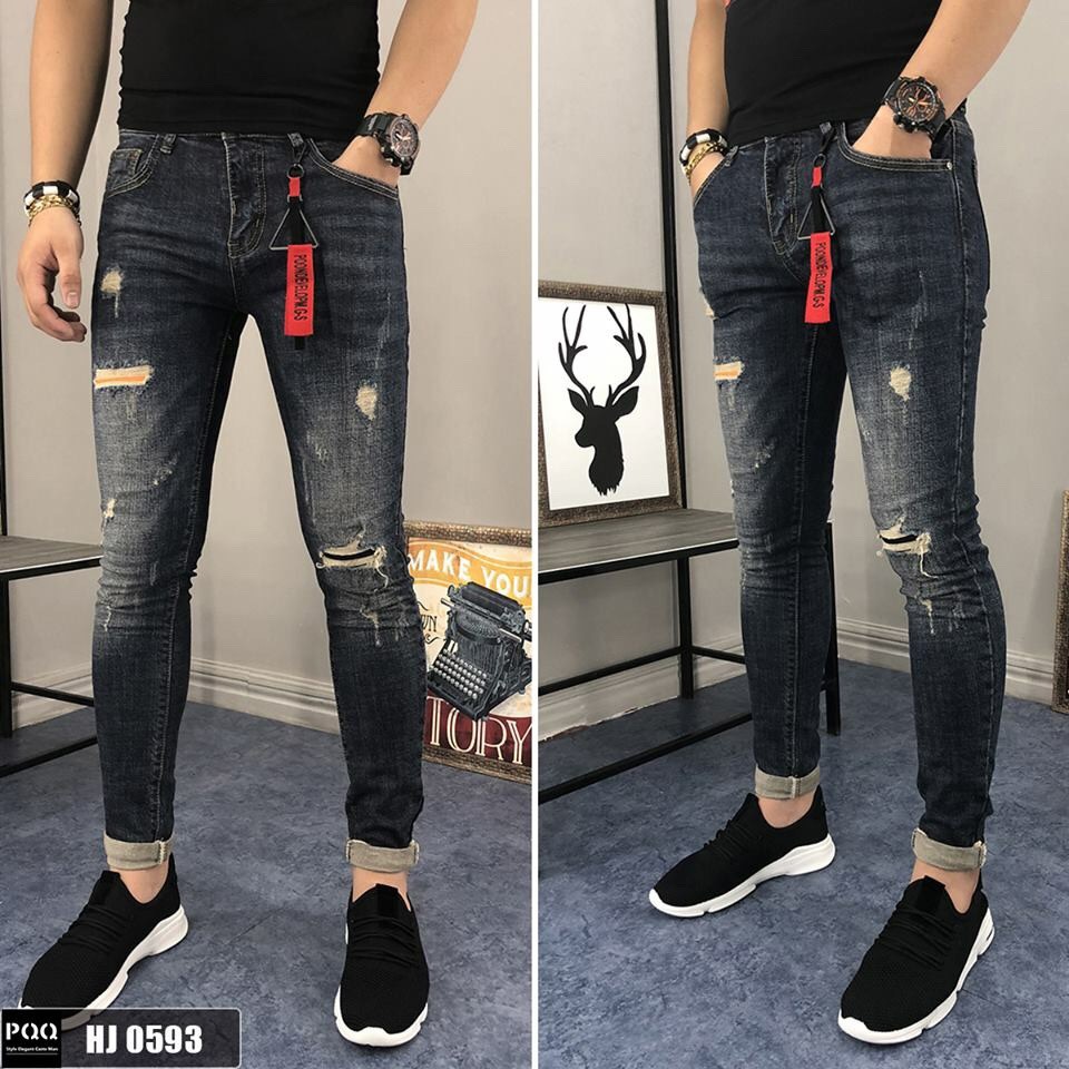 QUẦN JEANS NAM ÔM BODY FORM CHUẨN 0593