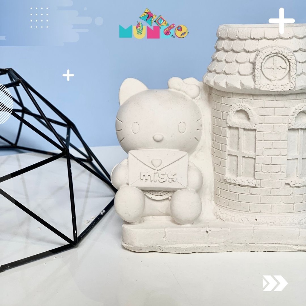 Tượng tô màu (có màu cọ) cao cấp chọn mẫu SIZE X ỐNG BÚT HELLOKITTY, tượng thạch cao MUNDO