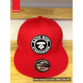 MŨ SNAPBACK KPOP ĐỎ APE 013