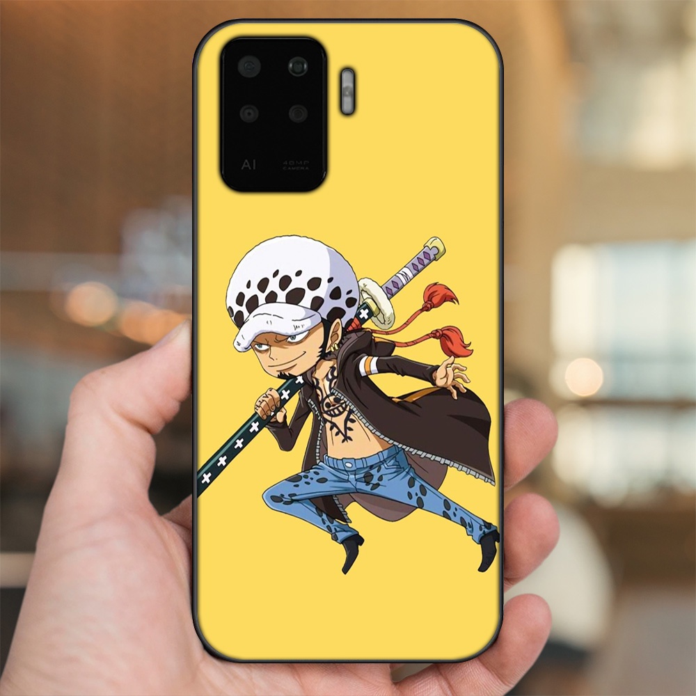Ốp lưng Oppo A94 viền đen in hình Law One Piece