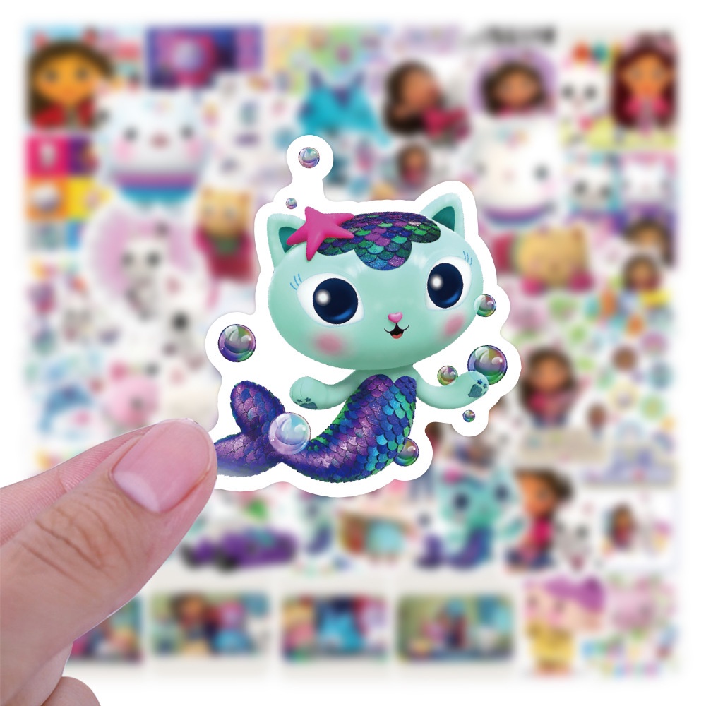 JOJO· Bộ Hình Dán Chống Thấm Gabby's Dollhouse, 50 tờ/bộ