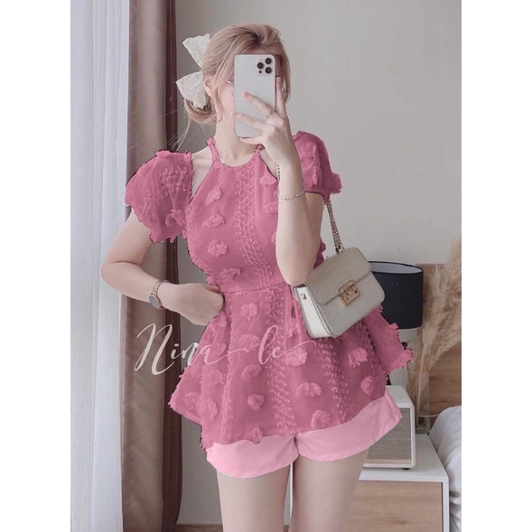 BIGSIZE Set cổ yếm tơ bông 55-95kg