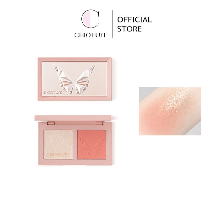 Phấn má hồng bắt sáng Chioture Butterfly Casket Cheek & Light Face Palette 5ml