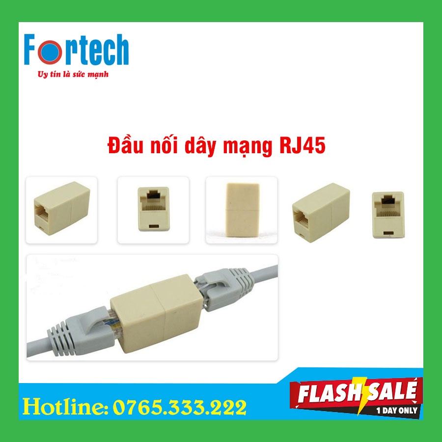 Đầu nối dây mạng RJ45 Cat5, Cat6, nối dây mạng 2 đầu dây mạng với nhau tăng độ dài của cáp mạng