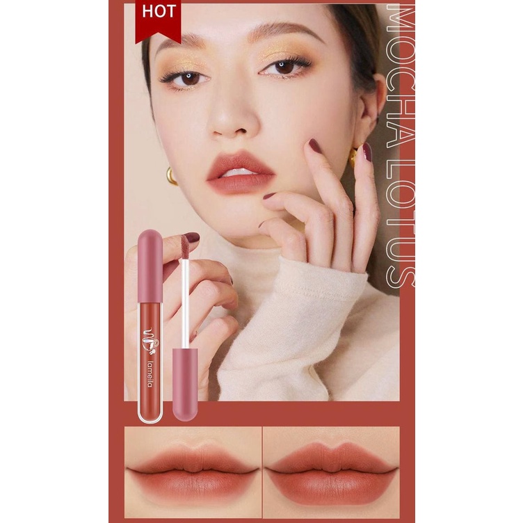 Son kem lì Lamela mềm mịn như nhung lâu trôi không làm khô môi Zuzu cosmetic