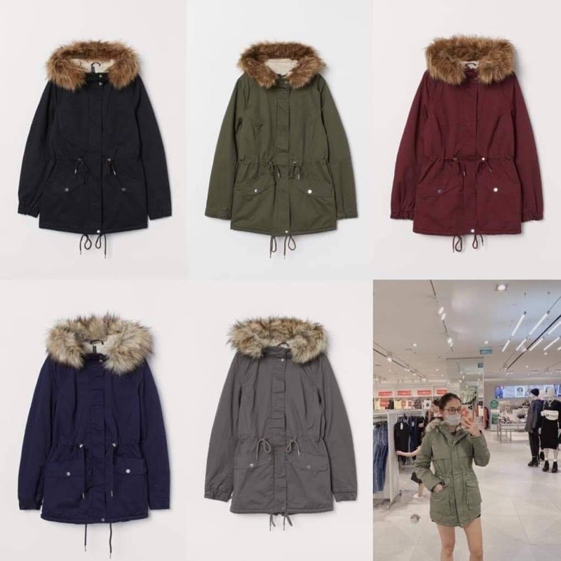 [HÀNG CÓ SẴN] Áo Parka H&M Chính Hãng Lót Lông 100% Mẫu Mới 2020 | BigBuy360 - bigbuy360.vn