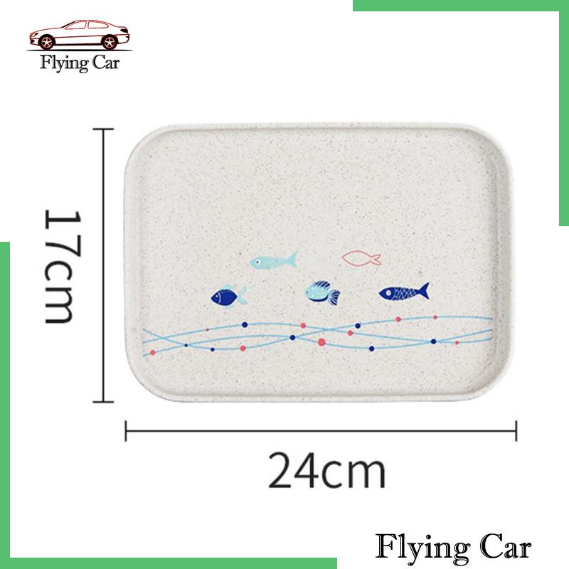 1 Khay Phục Vụ Bằng Nhựa Melamine Hình Chữ Nhật Màu Trắng Dùng Trong Khách Sạn Lzdjfmy2