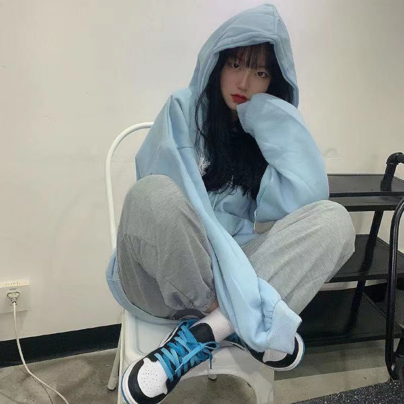 Set Áo Hoodie Form Rộng Và Quần Legging Thời Trang Năng Động Cho Nữ