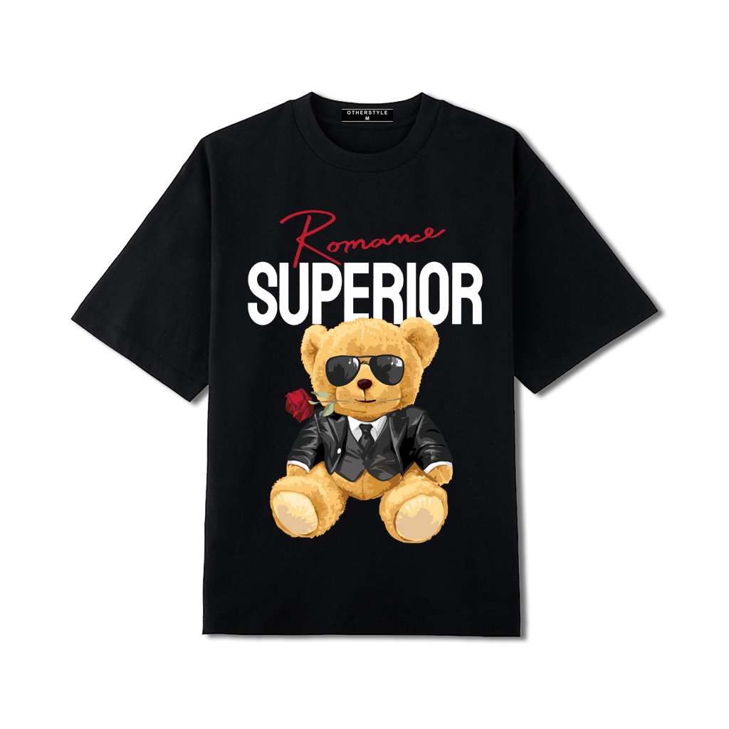Áo thun tay lỡ OTHERSTYLE Superior Bear dáng unisex cotton cvc 2 chiều mềm mịn thấm hút mồ hôi tốt