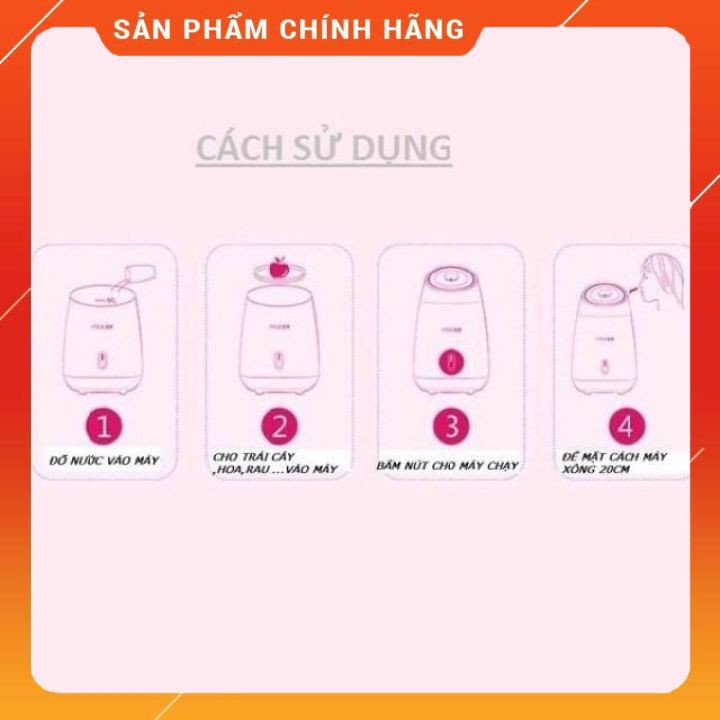 MÁY XÔNG DA MẶT THẢO DƯỢC,HOA QUẢ TƯƠI TỰ ĐỘNG 2 IN 1 MAOER [FREESHIP]