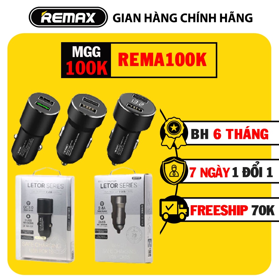 Củ sạc ô tô Remax WK WP-C21