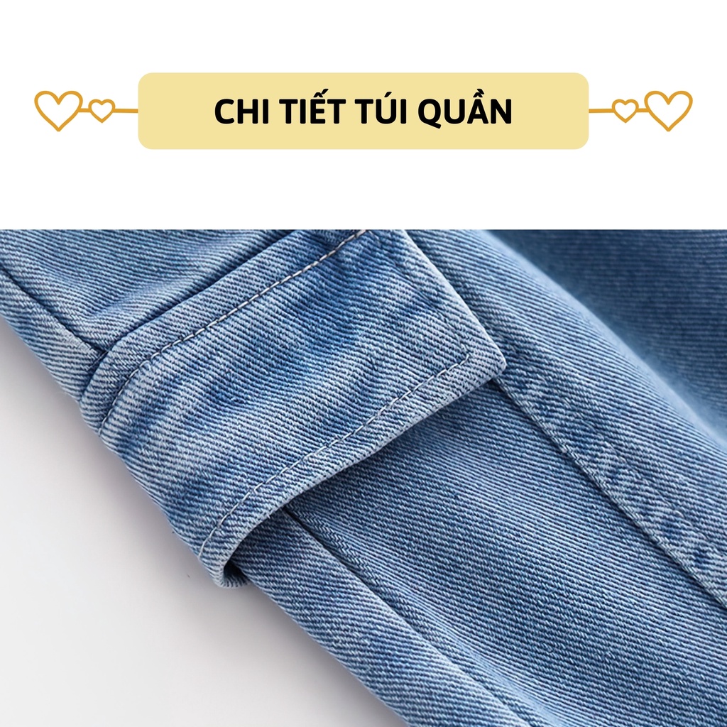 Quần short jean bé trai 27Kids WELLKIDS Quần đùi bò mềm lưng chun nam cho trẻ từ 2-8 tuổi BSJE1