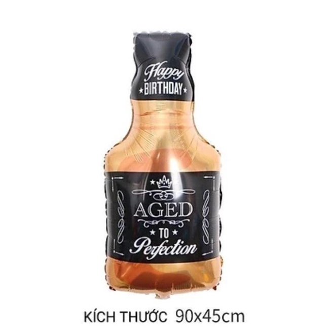 Bong Bóng Hình Chai Rượu ngoại sâm banh CHAMPAGNE, Chai Bia, Ly Rượu, Ly Bia, Phụ Kiện Trang Trí Sinh Nhật Và Tiệc Cưới