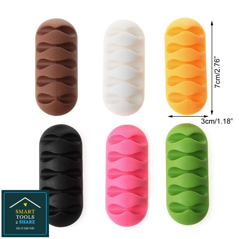 Kẹp Silicone Giữ Cố Định Dây Cáp Sạc Đa Năng