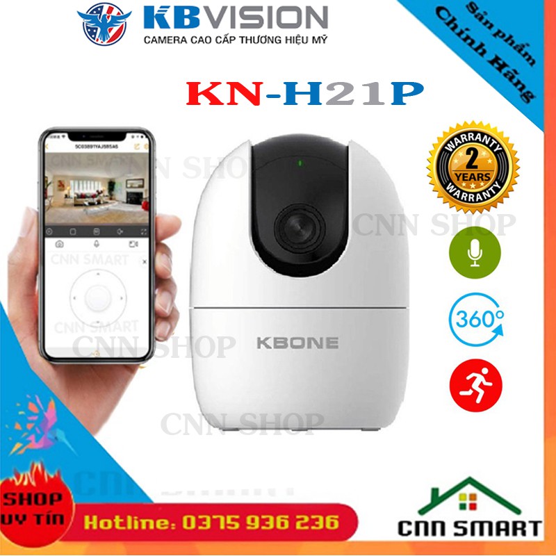 Camera IP Wifi Trong nhà Kbone H21P 2MB 1080P, Kbone H41P 4MB 2K Siêu Nét Xoay 360, Đàm thoại 2 chiều - Chính hãng BH24T