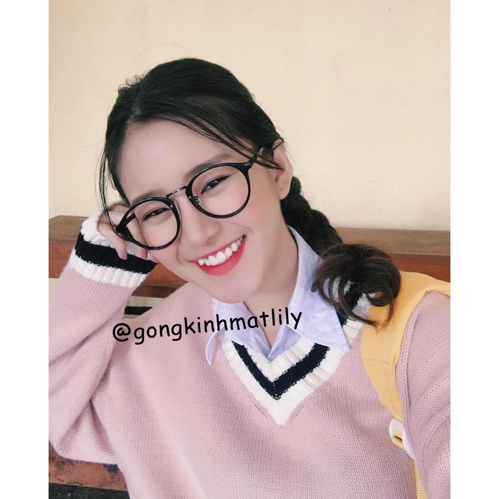 Gọng Kính Mắt Tròn Nữ Thời Trang L066 - Gọng Kính Cận Tròn Nữ Hàn Quốc Lilyeyewear | BigBuy360 - bigbuy360.vn
