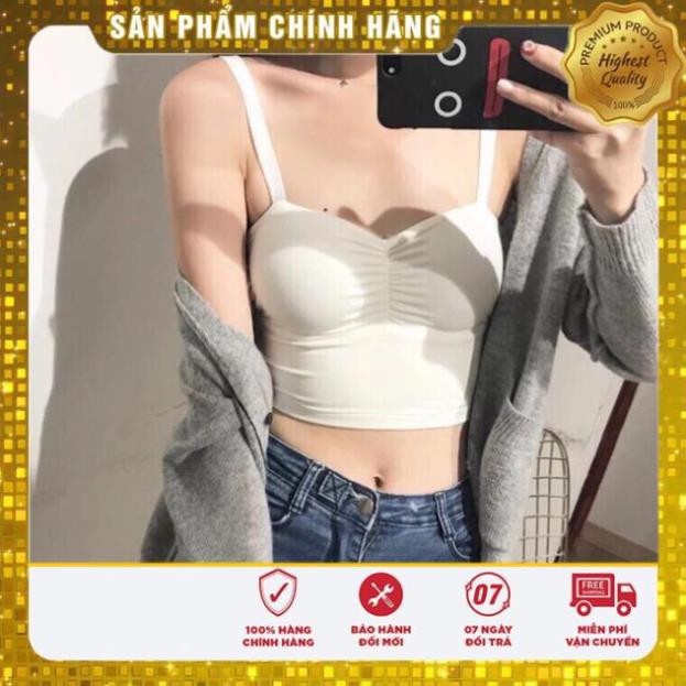 FREESHIP] Áo croptop 2 dây, áo hai dây lưng chéo cotton mới về cực xi