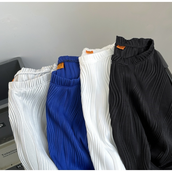 Áo Thun Tay Ngắn Cổ Tròn Dáng Rộng Họa Tiết Kẻ Sọc Màu Sắc Đơn Giản Phong Cách Hàn Quốc Thời Trang Cho Nam