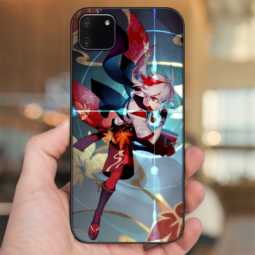 Ốp lưng Realme C11 2020 viền đen in hình Kazuha Genshin Impact