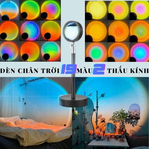 đèn hoàng hôn ,đường chân trời sunset lamp 19 màu hót nhất, đèn led trang trí,đèn tiktok chụp ảnh sống ảo quay video đẹp