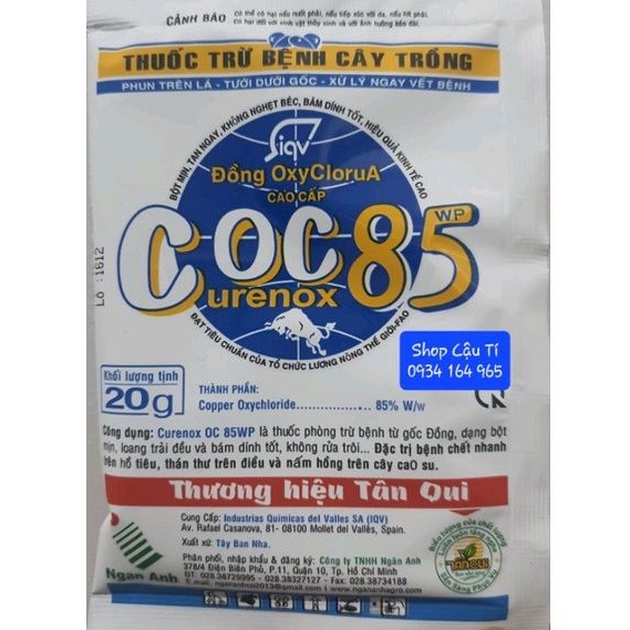 Coc 85 Urenox chuyên ngừa bệnh cho cây trồng (Gói 20g)