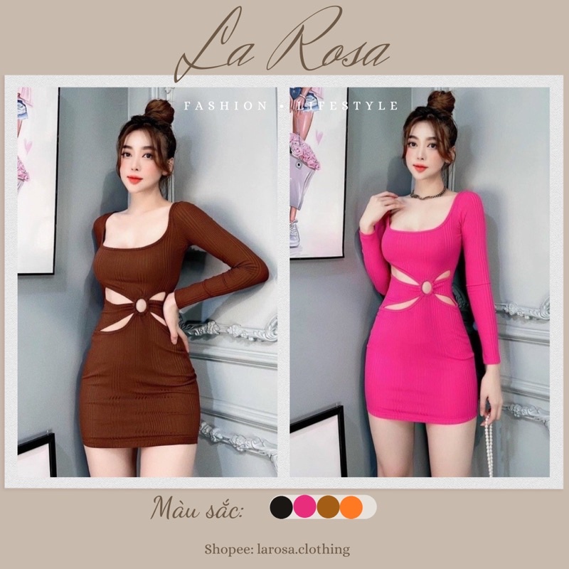 ĐẦM BODY TAY DÀI KHOÉT EO TRANG PHỤC DỰ TIỆC SEXY