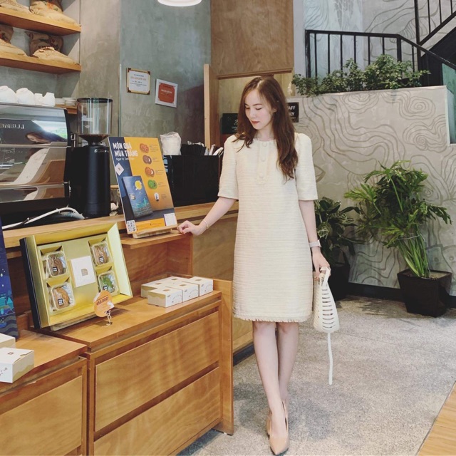 Váy dạ tweet dáng A