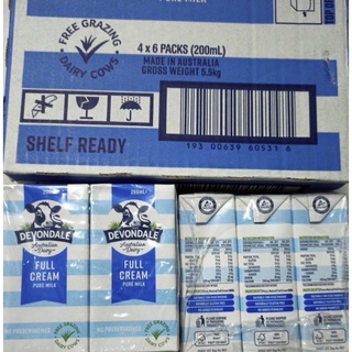 Sữa tươi nguyên kem Devondale Úc Thùng 24 hộp 200ml