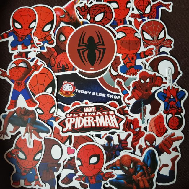 Set sticker 35 miếng không trùng lặp SPIDER-MAN
