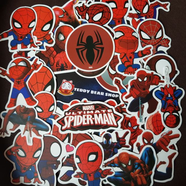 Set sticker 35 miếng không trùng lặp SPIDER-MAN