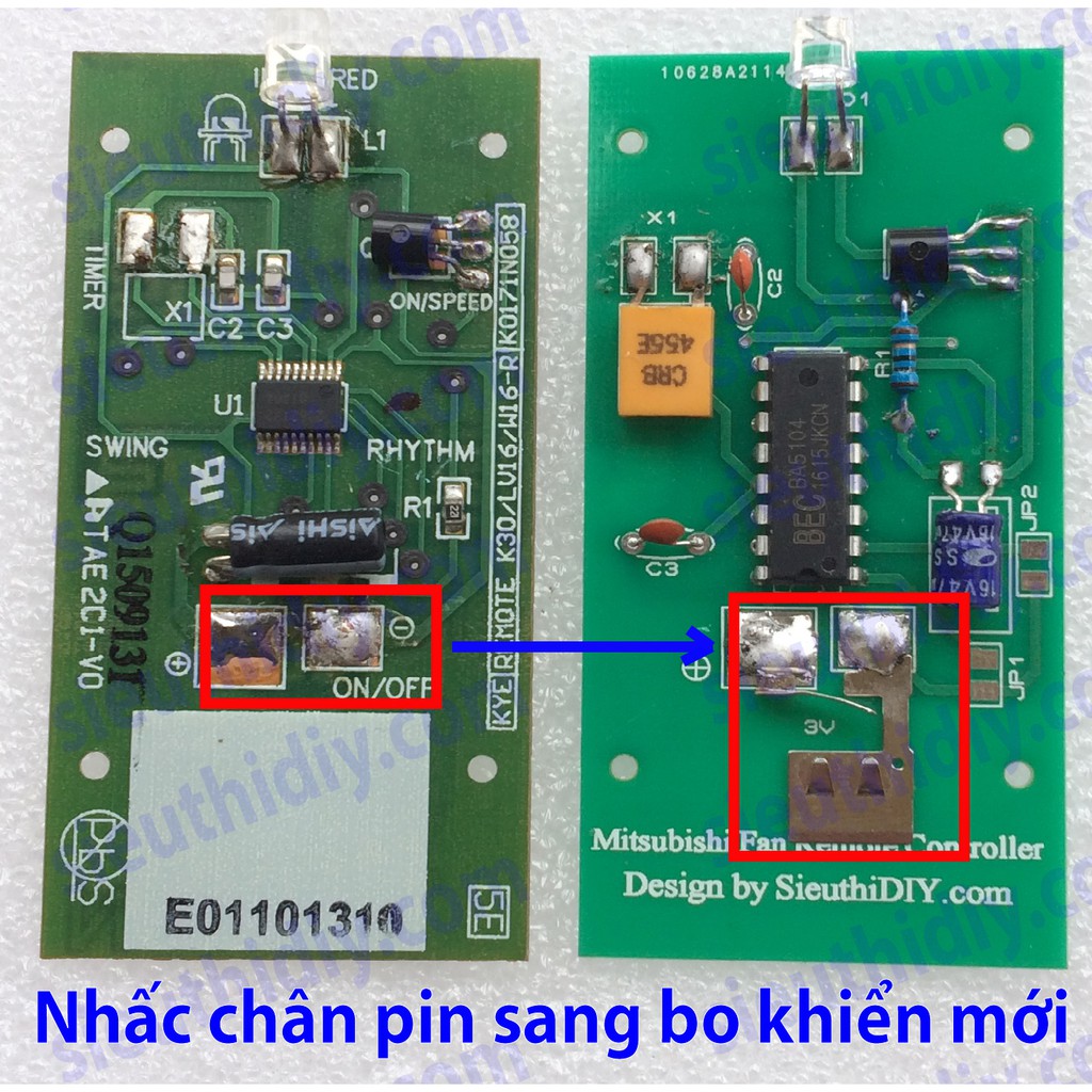 Mạch quạt cây Mitsubishi LV16-RV-RS-RT thay thế nâng cao chất lượng cao