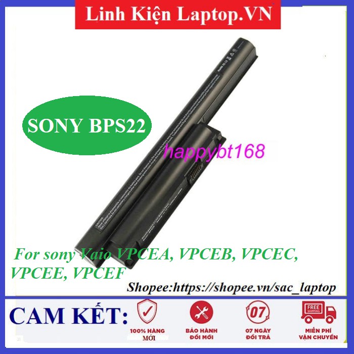 Pin Laptop SONY BPS22 - Vaio VPCEA, VPCEB, VPCEC, VPCEE, VPCEF