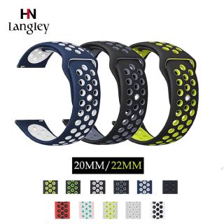 Dây đeo silicon 20mm 22mm cho đồng hồ thông minh Samsung Gear S3 Frontier S2 Classic Huawei Watch 2 Pro/ GT AMAZFIT