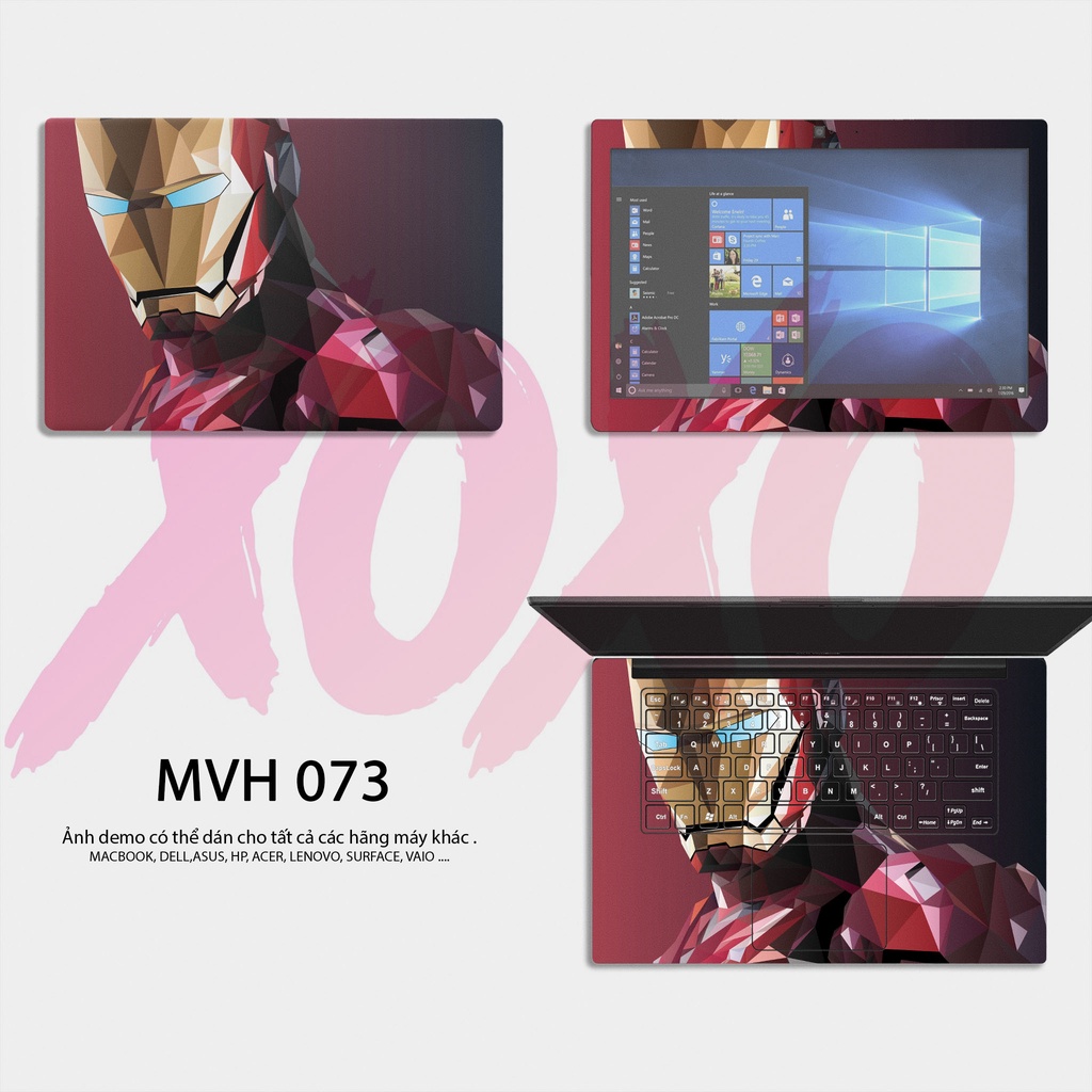 Decal Dán Laptop - Mẫu IRON MAN / Có mẫu decal dán cho tất cả các hãng máy tính