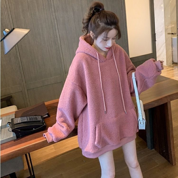 Áo Hoodie Lót Lông Cừu Dày Dặn Phong Cách Mới