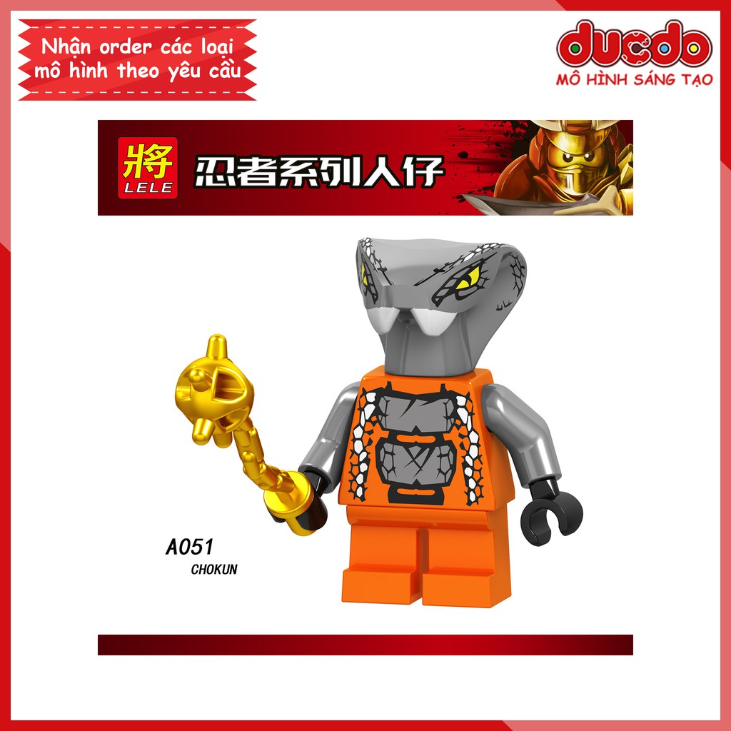 Minifigures nhân vật trong Ninjago tuyệt đẹp - Đồ chơi Lắp ghép Xếp hình Mini Ninja Mô hình LeLe A049-A056