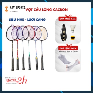 Vợt cầu lông Yonex cao cấp Cacbon đan dây tốt tặng 3 món - RAY SPORT