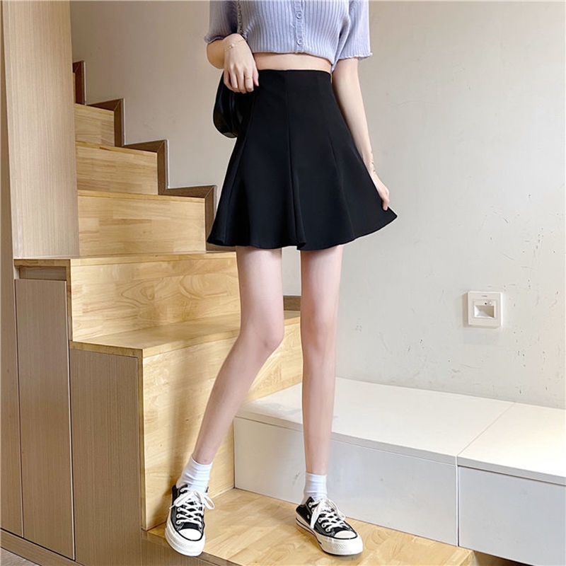 Chân Váy Chữ a Lưng Cao Xếp Ly Màu Hồng Thời Trang Phong Cách Mới Cho Nữ