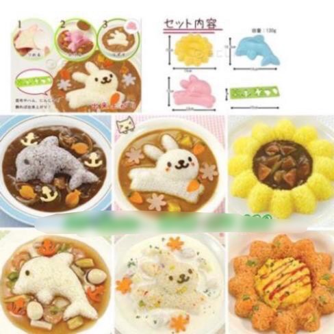 KHUÔN ÉP CƠM THỎ CÁ HEO HOA - Cao cấp