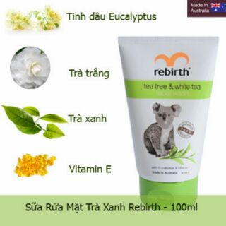 Sữa rửa mặt ngưa mụn Rebirth- Úc