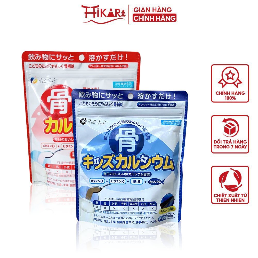 Bột canxi cá tuyết giúp tăng chiều cao Fine Japan Nhật Bản 140g