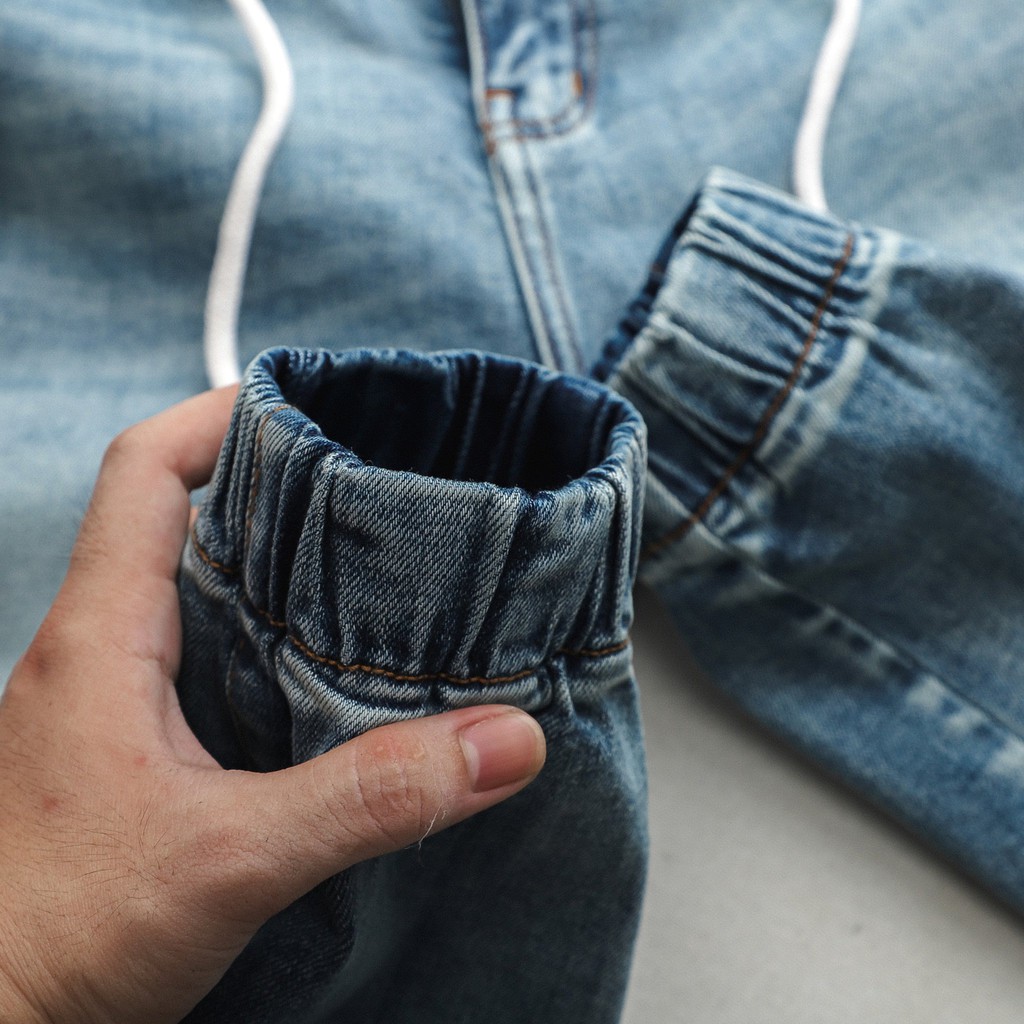 Quần Jogger Denim Hai Màu