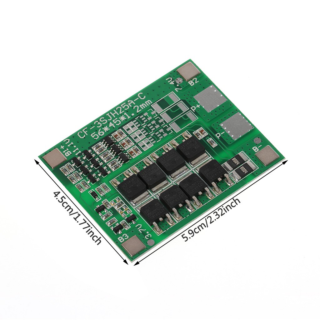 Bo mạch bảo vệ pin Lithium 25A 12V 3S Polymer Li-ion Lithium 18650