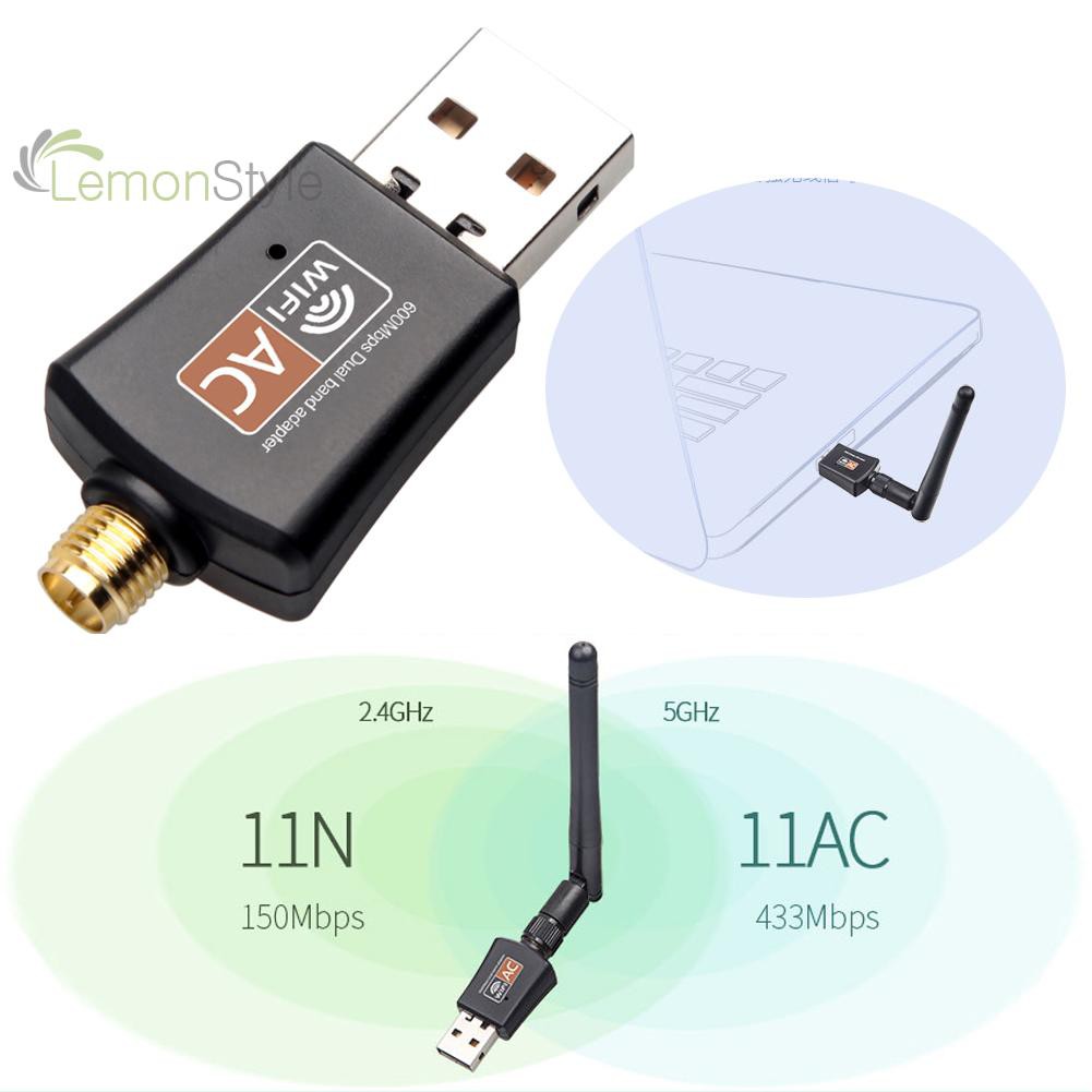 Usb Wifi 600mbps Băng Tần Kép 5ghz 802.11ac