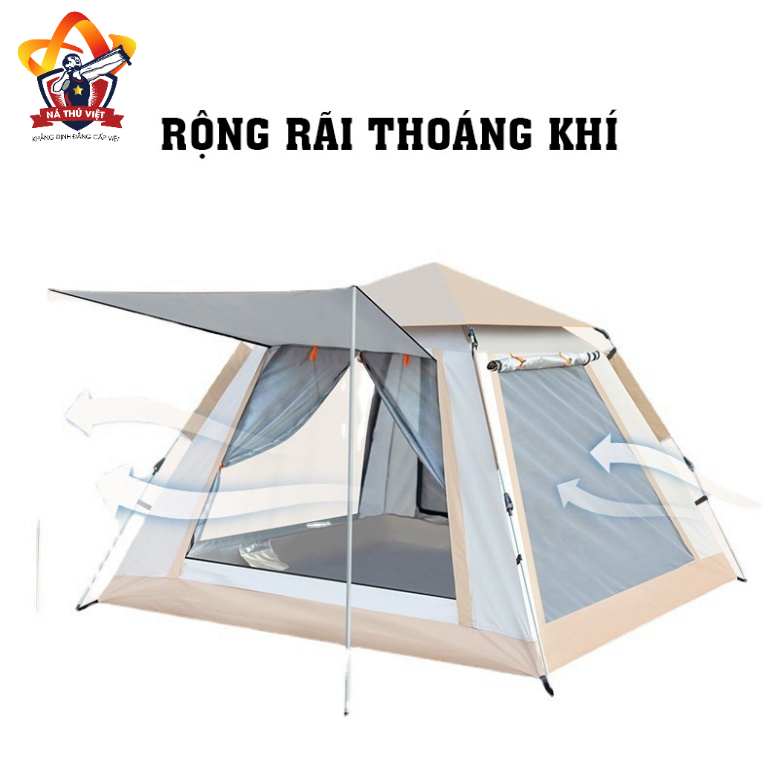 Lều dã ngoại tự bung 4-6 người chống nước chống tia tử ngoại KT 2m4x2m4 - Lều cắm trại du lịch-DCP8