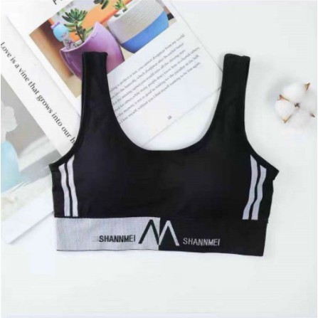 MẪU MỚI-Áo bra tập gym, yoga dáng croptop, BRA M cá tính (cotton) - CHILLHOUSE