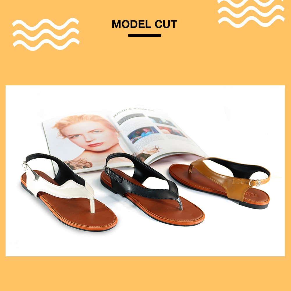 {FREESHIP} Giày sandal nữ đế bệt xỏ ngón quai hậu Yomi thời trang SY0576