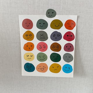 Hình dán emotion màu sắc dễ thương