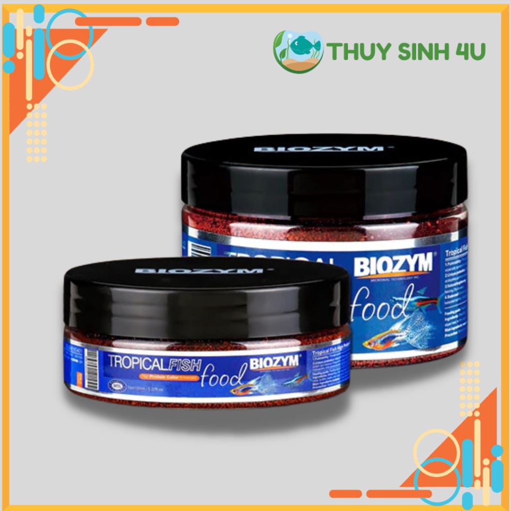 Thức ăn cho cá Biozym Tropical Fish Food (Hạt) - tăng cường màu sắc cá cảnh
