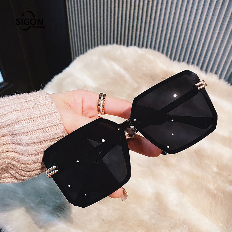 Kính Mát Gọng Vuông Lớn Thời Trang Nam Nữ